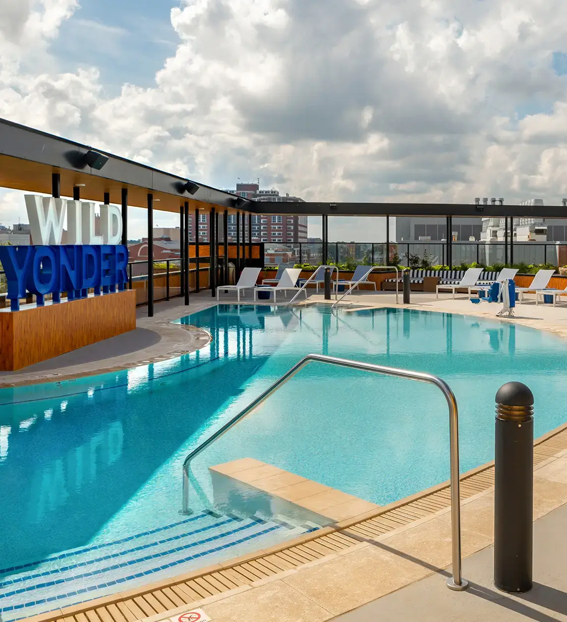 A resort-style swimming pool